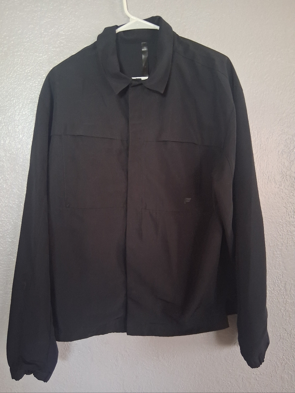 Fabletics Black Button Down Jacket Windbreaker M